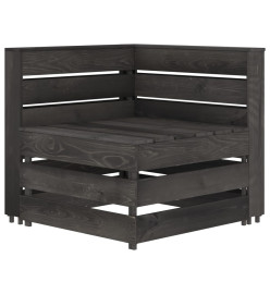 Salon de jardin 8 pcs Bois de pin imprégné de gris