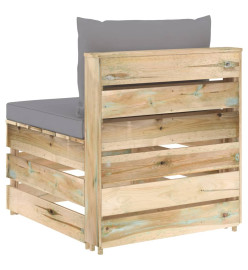 Canapé central sectionnel avec coussins Bois imprégné de vert