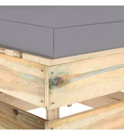 Canapé central sectionnel avec coussins Bois imprégné de vert