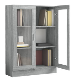 Armoire à vitrine Sonoma gris 82,5x30,5x115cm Bois d'ingénierie