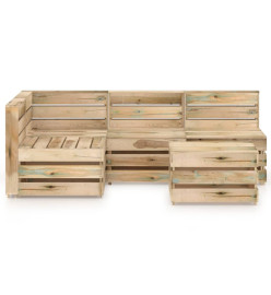 Salon de jardin 5 pcs Bois de pin imprégné de vert
