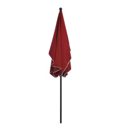 Parasol de jardin avec mât 210x140 cm Rouge bordeaux