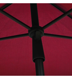 Parasol de jardin avec mât 210x140 cm Rouge bordeaux