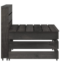 Salon de jardin 10 pcs Bois de pin imprégné de gris