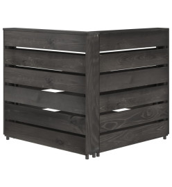 Salon de jardin 10 pcs Bois de pin imprégné de gris
