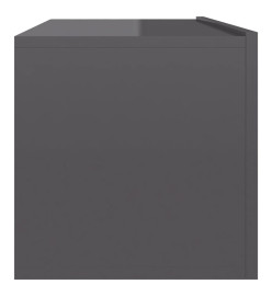 Meuble TV Gris brillant 100x30x30 cm Aggloméré