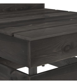 Salon de jardin 11 pcs Bois de pin imprégné de gris