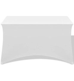 Housses extensibles pour table 2 pièces 183 x 76 x 74 cm Blanc