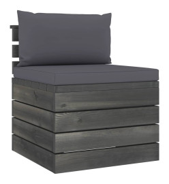 Salon palette de jardin 6 pcs avec coussins Bois de pin massif