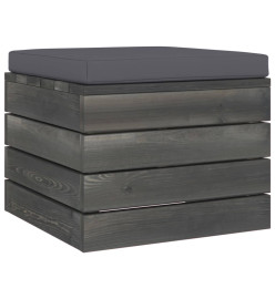Salon palette de jardin 2 pcs avec coussins Bois de pin massif