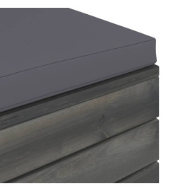 Salon palette de jardin 9 pcs avec coussins Bois de pin massif