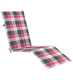 Chaise de terrasse avec repose-pied et coussin Acacia solide