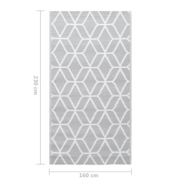 Tapis d'extérieur Gris 160x230 cm PP