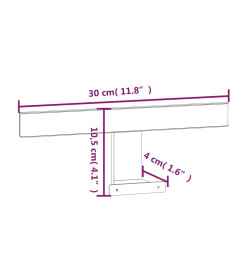 Lampe de miroir à LED 5,5 W Blanc froid 30 cm 6000 K