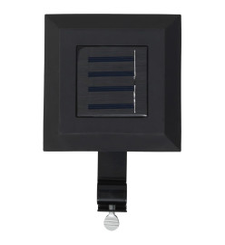 Lampe solaire à LED carrée d'extérieur 6 pcs 12 cm Noir