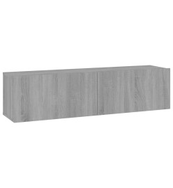 Armoire murale TV Sonoma gris 120x30x30 cm Bois d'ingénierie