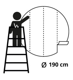 WallArt Papier peint cercle The Night Watch 190 cm