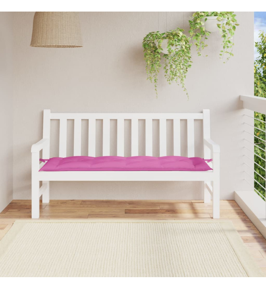 Coussin de banc de jardin rose 150x50x7 cm tissu oxford