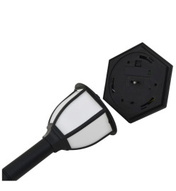 Lampes solaires à LED d'extérieur 6 pcs Noir