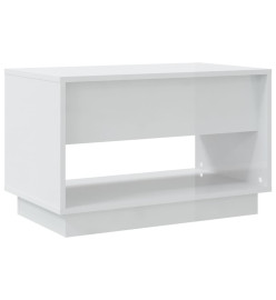 Meuble TV Blanc brillant 70x41x44 cm Aggloméré