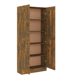 Armoire à livres Chêne fumé 82,5x30,5x185,5cm Bois d'ingénierie