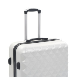 Valise rigide 3 pcs Argenté brillant ABS