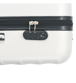 Valise rigide 3 pcs Argenté brillant ABS