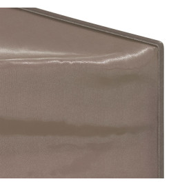 Tente de réception pliable avec parois Taupe 3x6 m