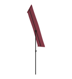 Parasol d'extérieur avec mât en aluminium 180x110 cm Bordeaux