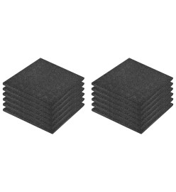 Carreaux de protection antichoc 12pcs Caoutchouc 50x50x3cm Noir