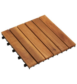 Carreau de terrasse Modèle vertical 30 x 30 cm Acacia 30 pcs