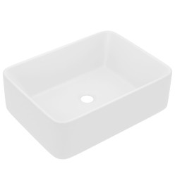 Lavabo de luxe Blanc mat 41x30x12 cm Céramique