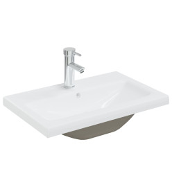 Ensemble de meubles de salle de bain Blanc brillant Aggloméré