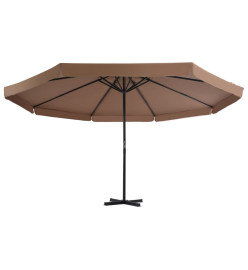 Parasol d'extérieur avec poteau en aluminium 500 cm Taupe