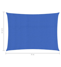 Voile d'ombrage 160 g/m² Bleu 2,5x4 m PEHD