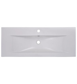 Lavabo encastré 101 x 39,5 x 18,5 cm Céramique Blanc