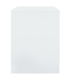 Tables de chevet 2 pcs Blanc brillant 45x34,5x44,5 cm Aggloméré