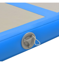 Tapis gonflable de gymnastique avec pompe 800x100x10cm PVC Bleu