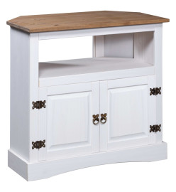 Table console Gamme Corona Pin mexicain Blanc 80x43x78 cm