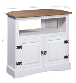 Table console Gamme Corona Pin mexicain Blanc 80x43x78 cm