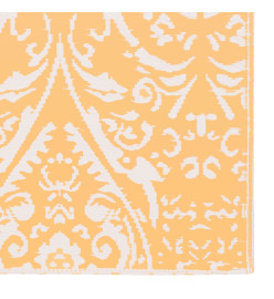 Tapis d'extérieur Orange et blanc 160x230 cm PP