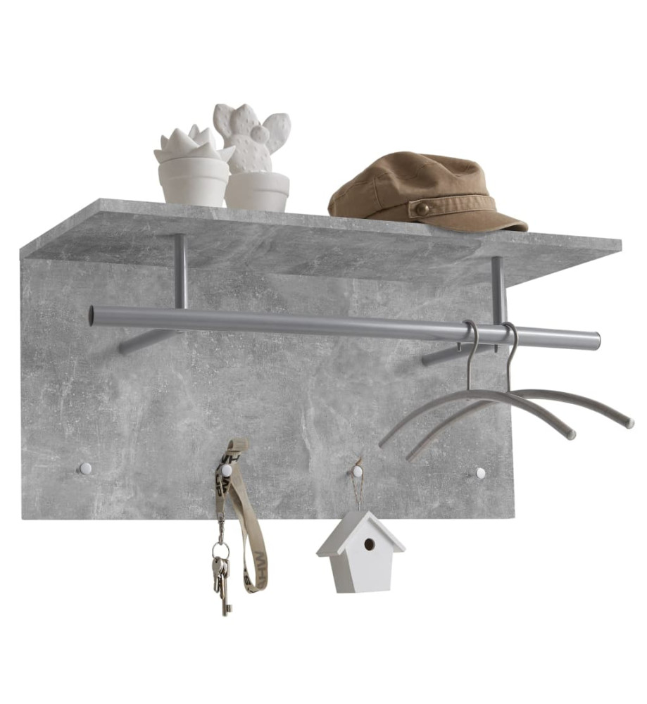 FMD Porte-manteau mural 72x29,3x34,5 cm Gris béton FMD Porte-manteau mural 72x29,3x34,5 cm Gris béton