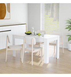 Table à manger Blanc 140x74,5x76 cm Bois d'ingénierie