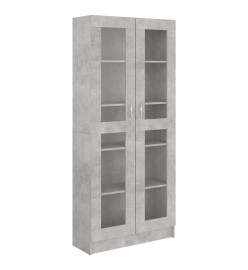 Armoire à vitrine Gris béton 82,5x30,5x185,5 cm Aggloméré