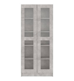 Armoire à vitrine Gris béton 82,5x30,5x185,5 cm Aggloméré