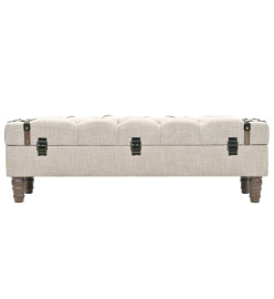 Banc de rangement Bois massif et acier 111 x 34 x 37 cm