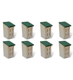 Maison pour papillons 8 pcs Bois 14 x 15 x 22 cm