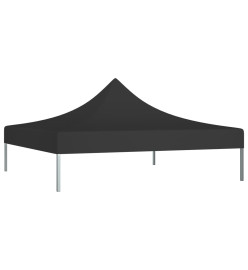 Toit de tente de réception 3x3 m Noir 270 g/m²