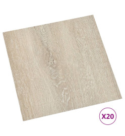 Planches de plancher autoadhésives 20 pcs PVC 1,86 m² Beige