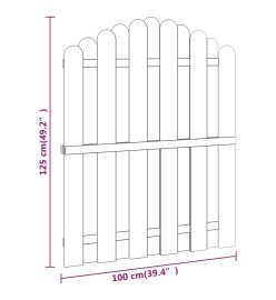 Portail de jardin Bois de pin imprégné 100x125 cm